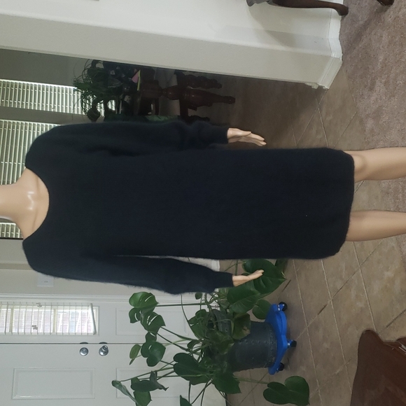 Esprit m angora lambs wool blend fuzzy puff longsleeve scoop front v back - Picture 1 of 11